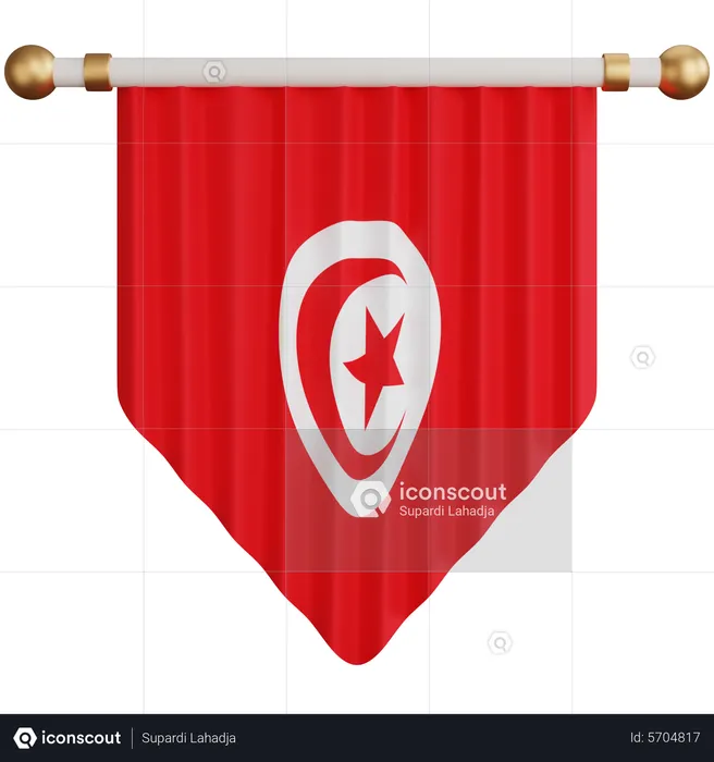 Tunisia Flag Flag 3D Icon