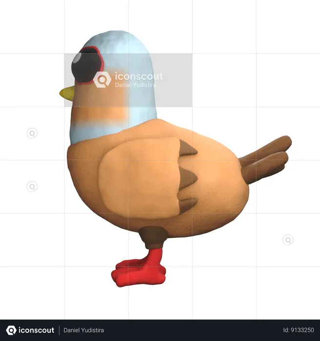 Turtle Dove  3D Icon