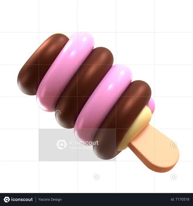 Twisted Ice Cream  3D Icon