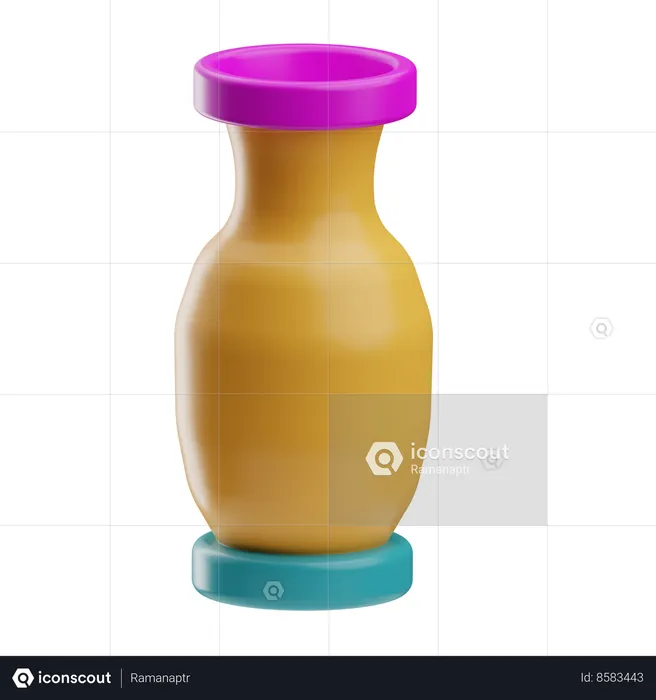 Vaso de flores  3D Icon