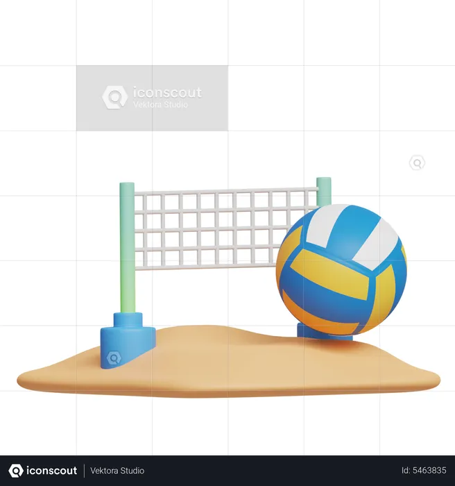 Voleibol de playa  3D Icon