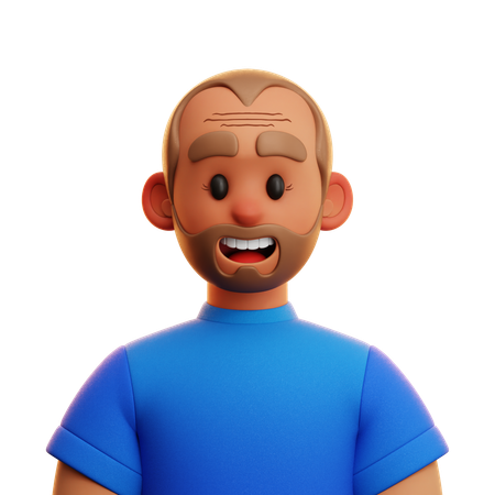 03_BLUE SHIRT MAN  3D Icon