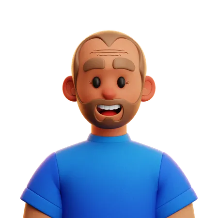 03_BLUE SHIRT MAN  3D Icon