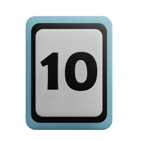 Número 10  3D Icon