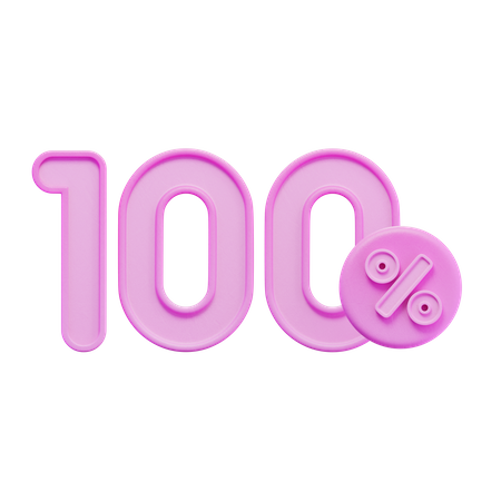 100 Percent  3D Icon