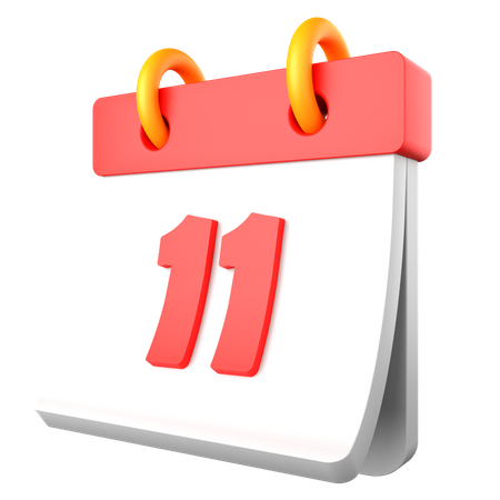 11 date  3D Icon