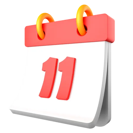 11 date  3D Icon