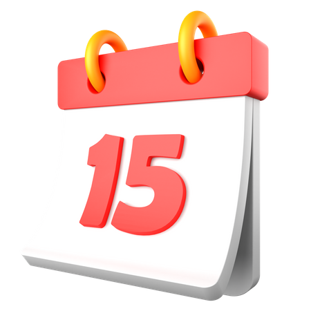 15 jours  3D Icon