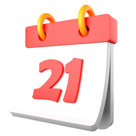 21 date  3D Icon