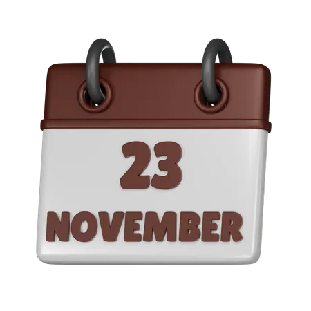 23 November  3D Icon