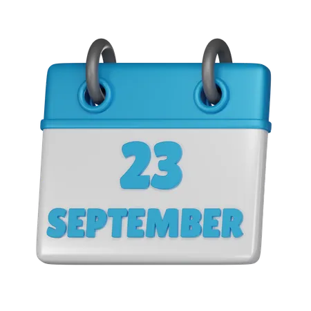 23 September  3D Icon