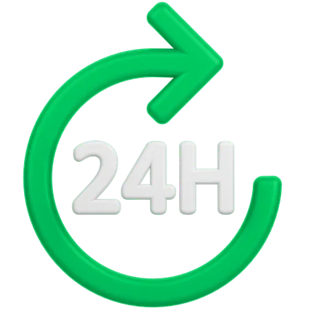 24 H Service  3D Icon