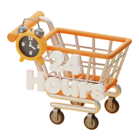 24 HOUR SHOPPING  3D Icon