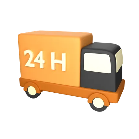 24 Hours Delivery  3D Icon