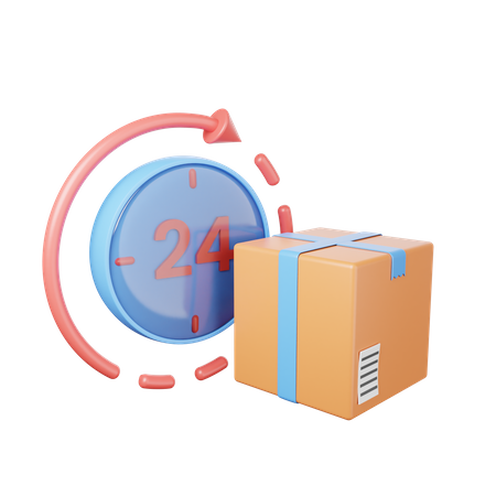 24 Hours Delivery  3D Illustration