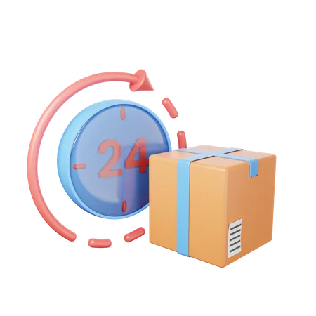 24 Hours Delivery  3D Illustration