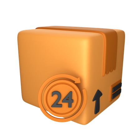 24 Hours Service  3D Icon