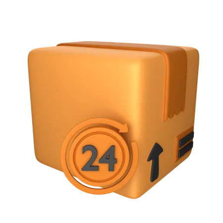 24 Hours Service  3D Icon