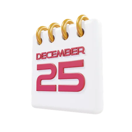 25. Dezember  3D Illustration