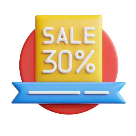 30 Percent Sale  3D Icon