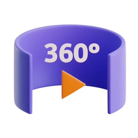 360度ビュー  3D Icon