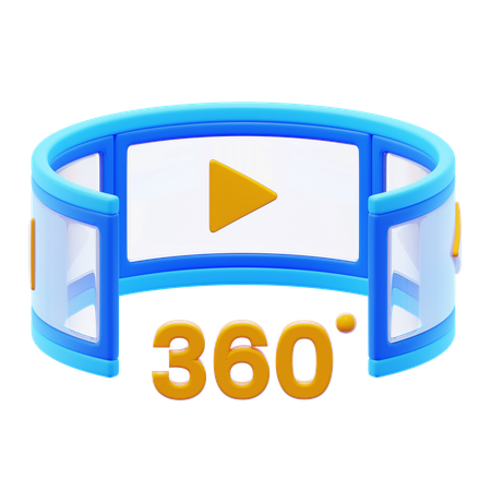 360 VIDEO  3D Icon