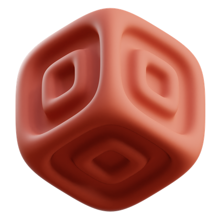 3D-Würfel, abstrakte Form  3D Icon