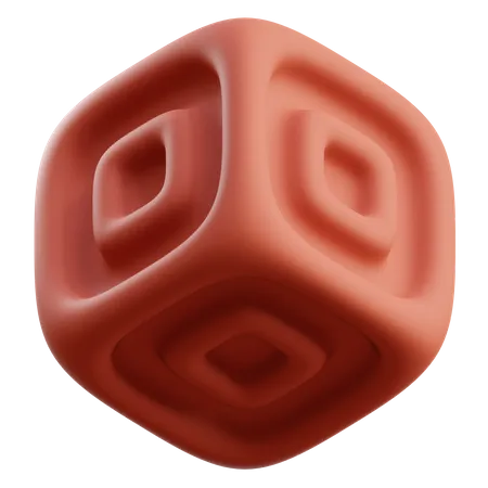 3D-Würfel, abstrakte Form  3D Icon