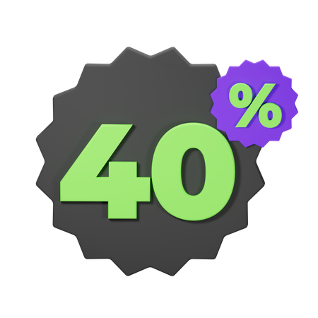 40% discount  3D Icon