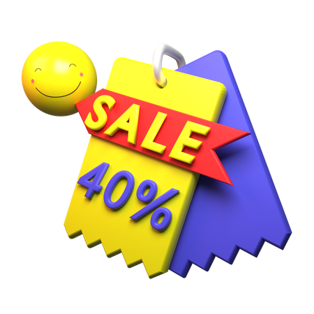 40% Discount  3D Icon