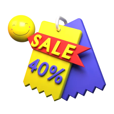 40% Discount  3D Icon