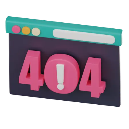 404 Error  3D Icon