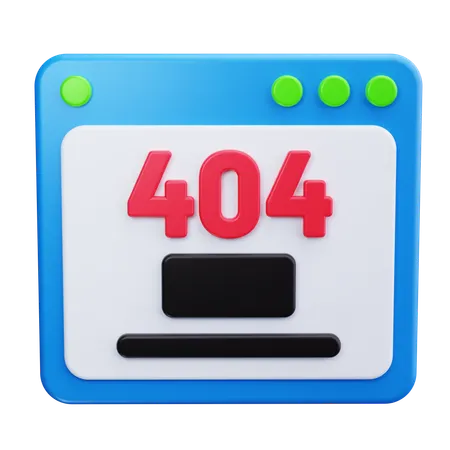 404 エラー  3D Icon