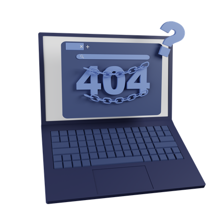 404 Error  3D Icon