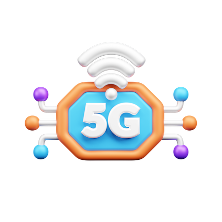 5Gネットワーク  3D Icon