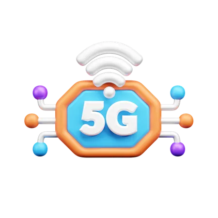 5Gネットワーク  3D Icon