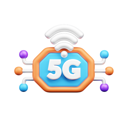 5 G Network  3D Icon