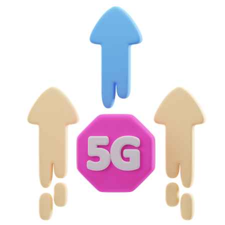 5g de alta velocidad  3D Icon