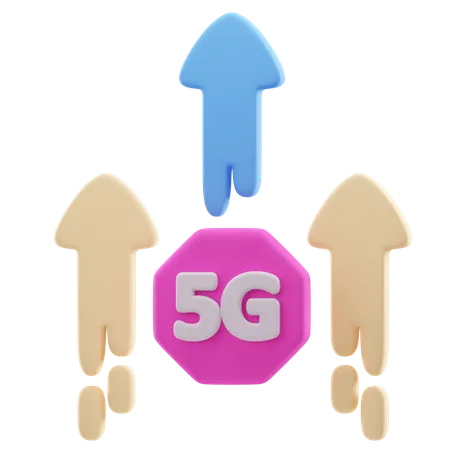 5g de alta velocidad  3D Icon