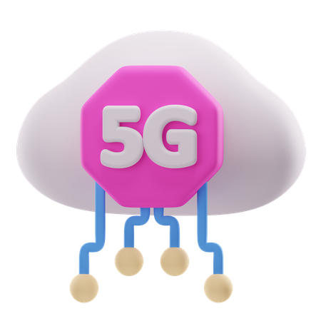 Nube 5g  3D Icon