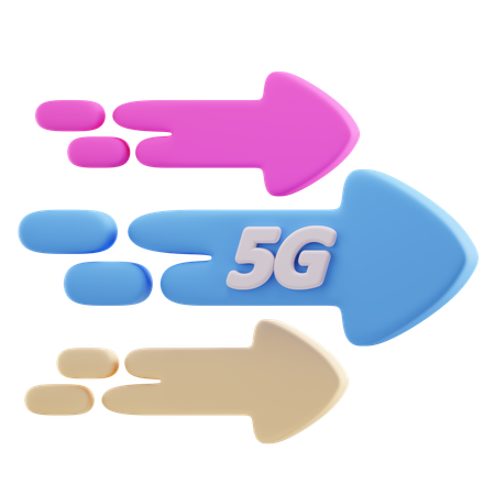 5g de velocidad rápida  3D Icon