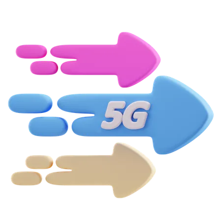 5g de velocidad rápida  3D Icon