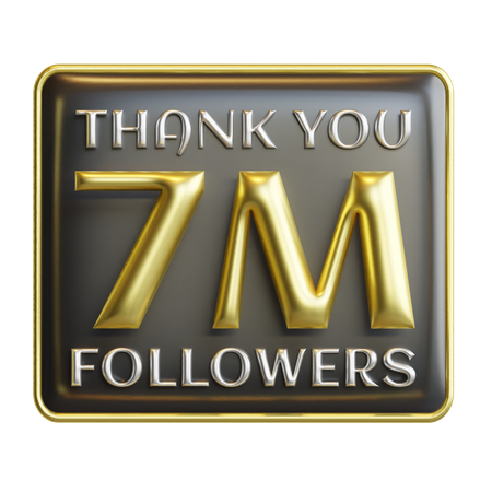 7 M Followers  3D Icon