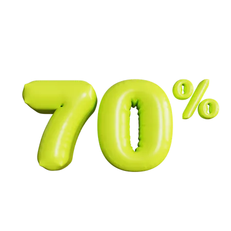 70 Percent Discount  3D Icon