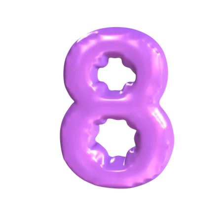 Numero 8  3D Icon