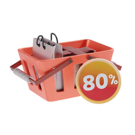 80 Percent  3D Icon