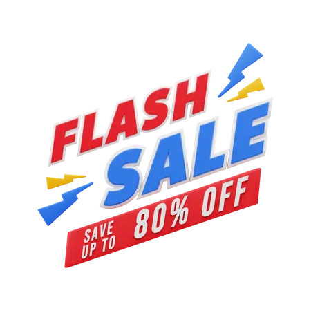 80 Percent Flash Sale  3D Sticker