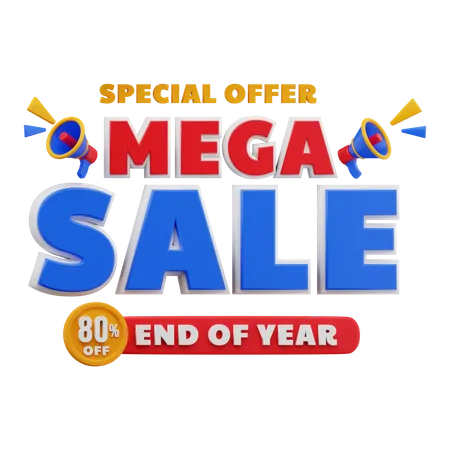 80 Percent Mega sale  3D Sticker