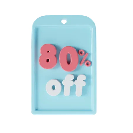 80 Percent Off  3D Icon