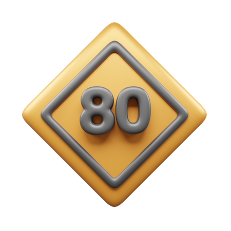 80スピード  3D Icon